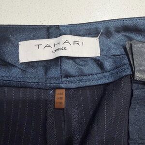 Tahari Dark Blue Slacks Size 14 Style# 591S8202